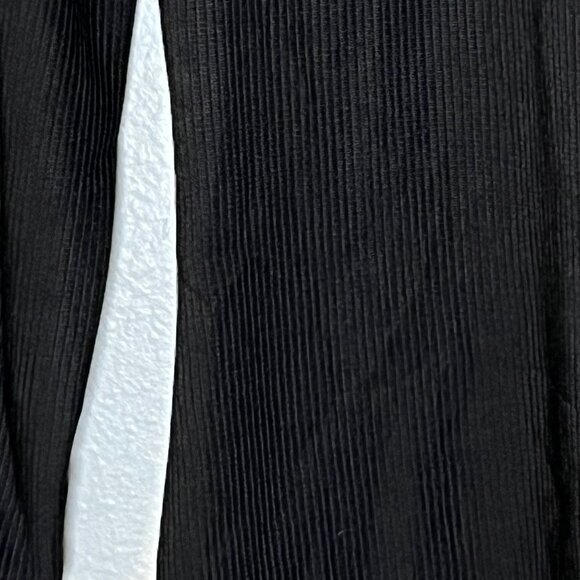 Byblos Wool Blend Black Long Sleeve Mini Dress Ribbed Mock‎ Neck Size 40 IT - Picture 2 of 9